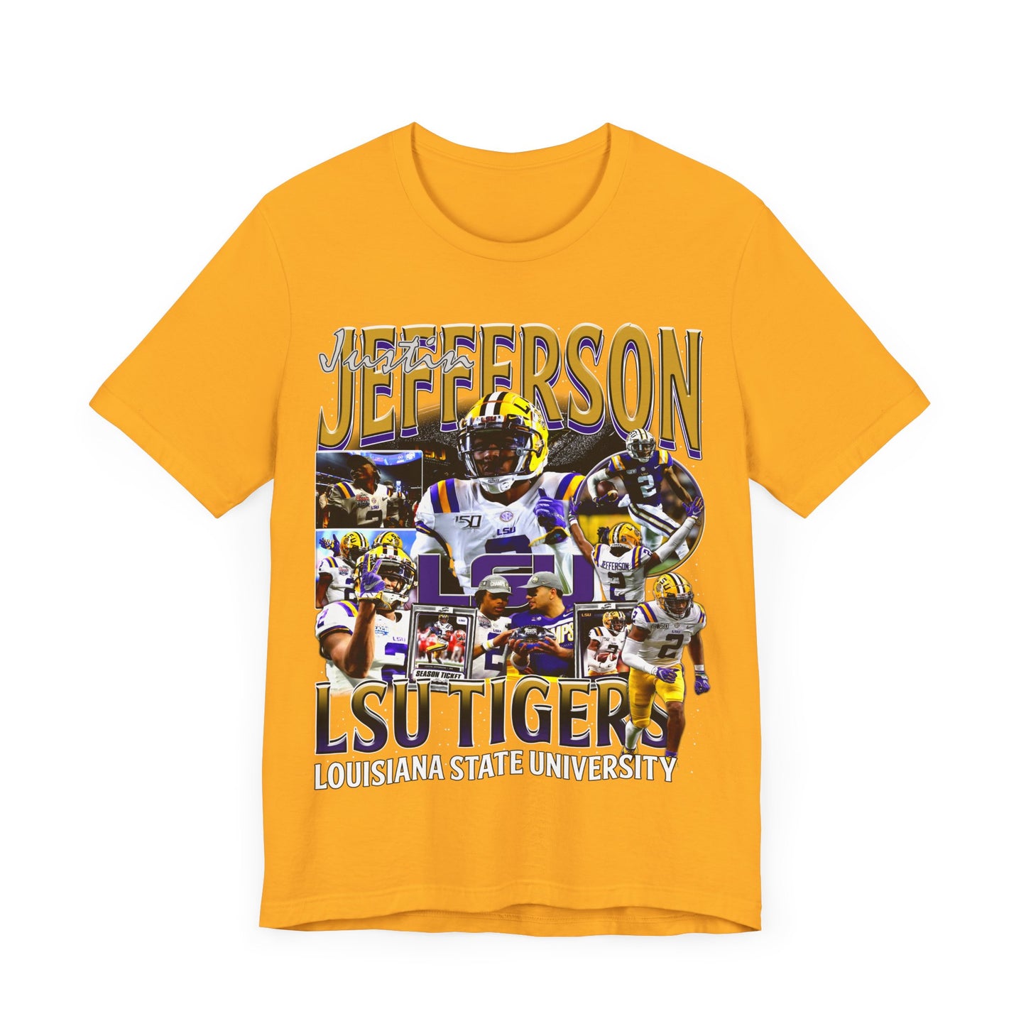 Vintage 90s Football Bootleg Style TShirt JUSTIN JEFFERSON Unisex Graphic Tee