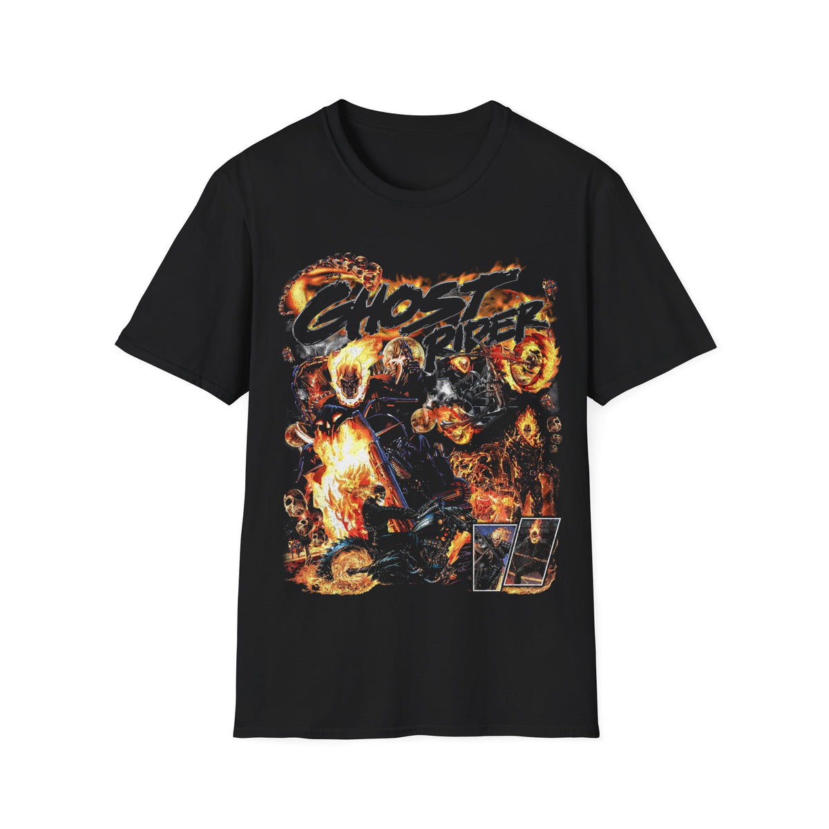 Vintage 90s Superheroes Bootleg Style T-Shirt, GHOST RIDER Retro Superheroes Shirt Unisex Graphic Tee