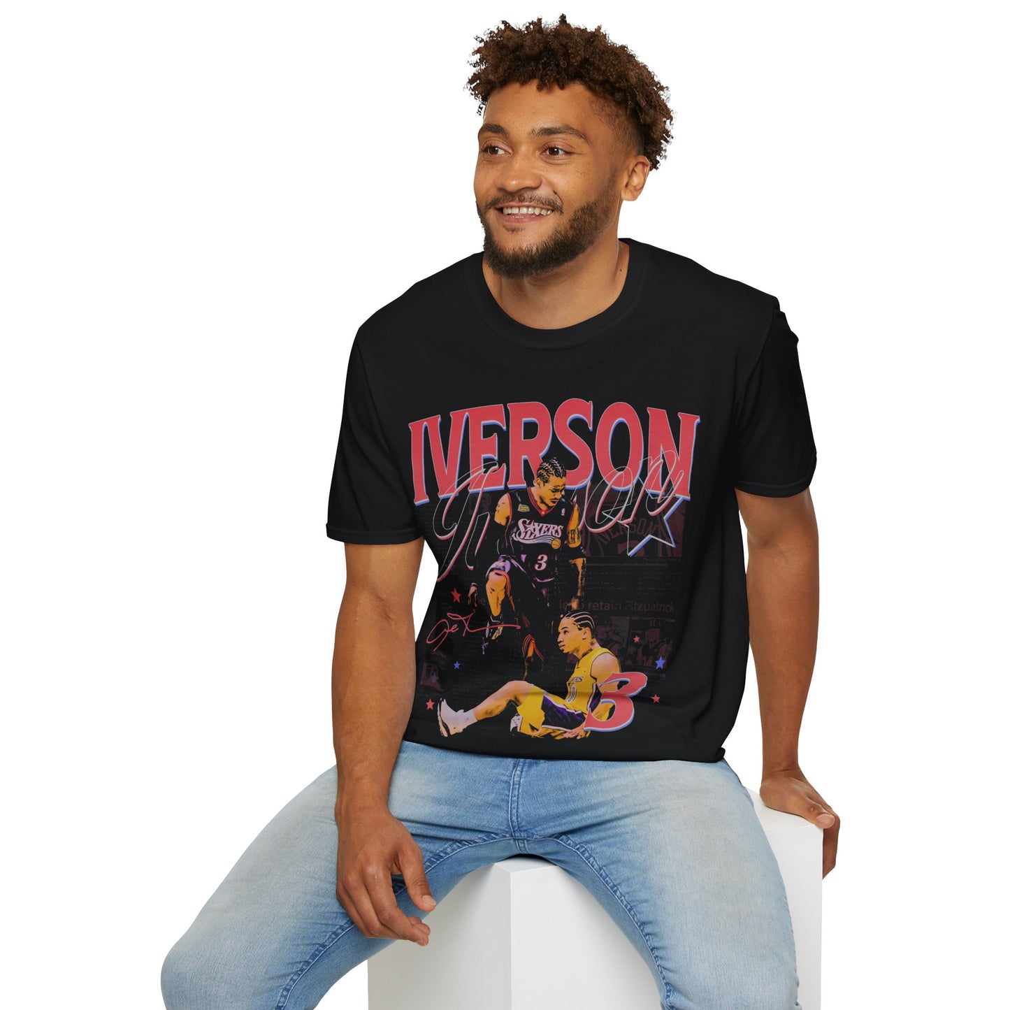 Vintage 90s Basketball Bootleg Style T-Shirt, ALLEN IVERSON THE STEP Retro Basketball Shirt Unisex Graphic Tee