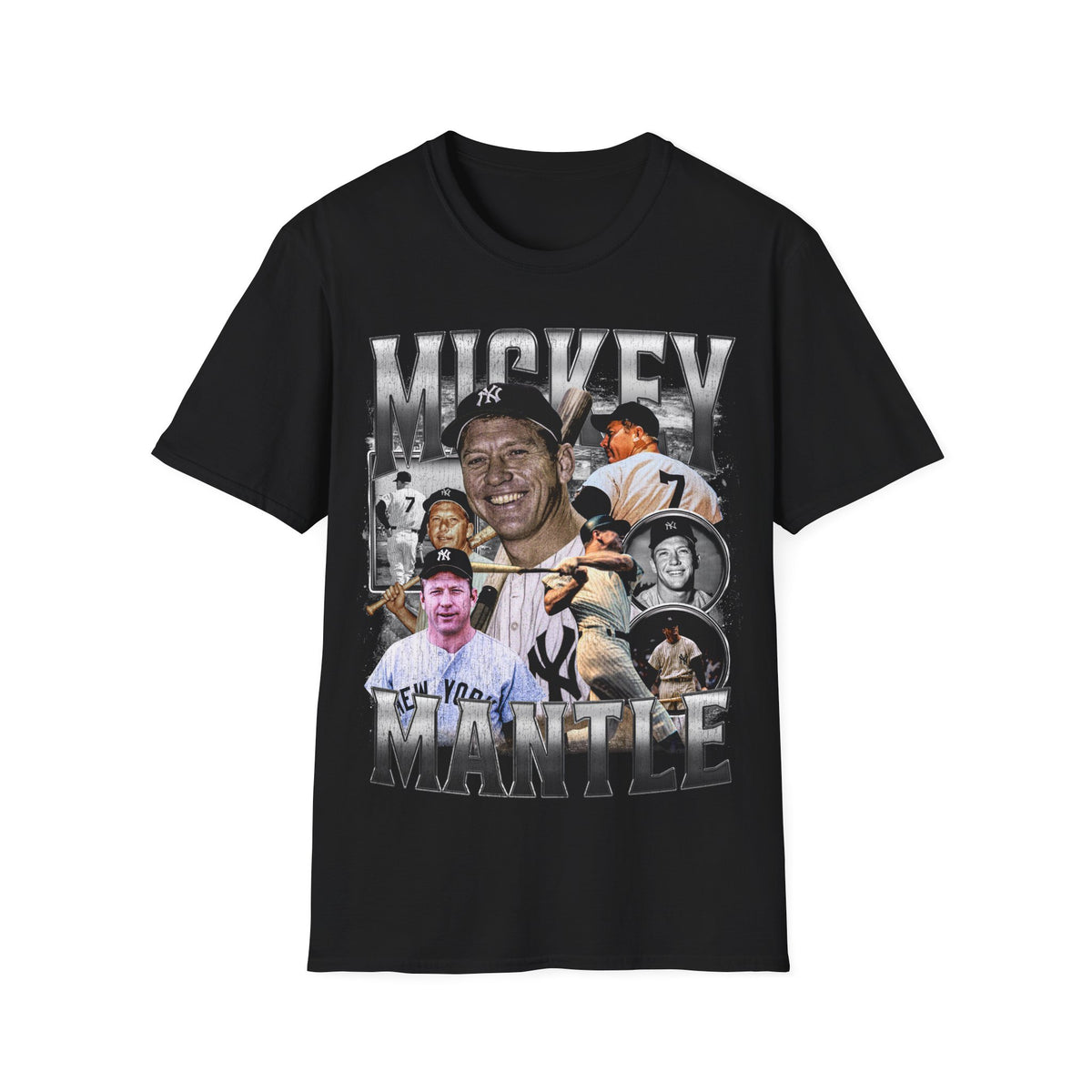 Vintage 90s Baseball Bootleg Style T-Shirt, MICKEY MANTLE Retro Baseball Shirt Unisex Graphic Tee