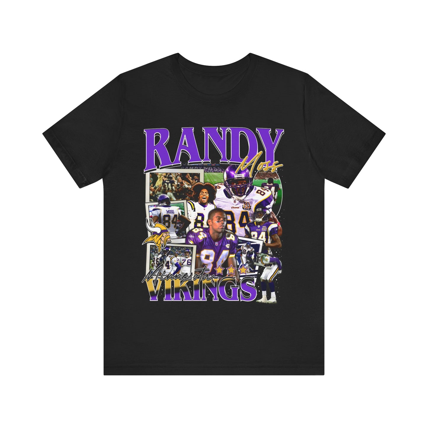Vintage 90s Football Bootleg Style T-Shirt RANDY MOSS Unisex Graphic Tee Shirt