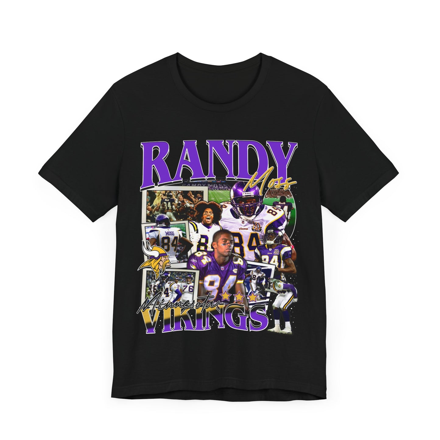 Vintage 90s Football Bootleg Style T-Shirt RANDY MOSS Unisex Graphic Tee Shirt