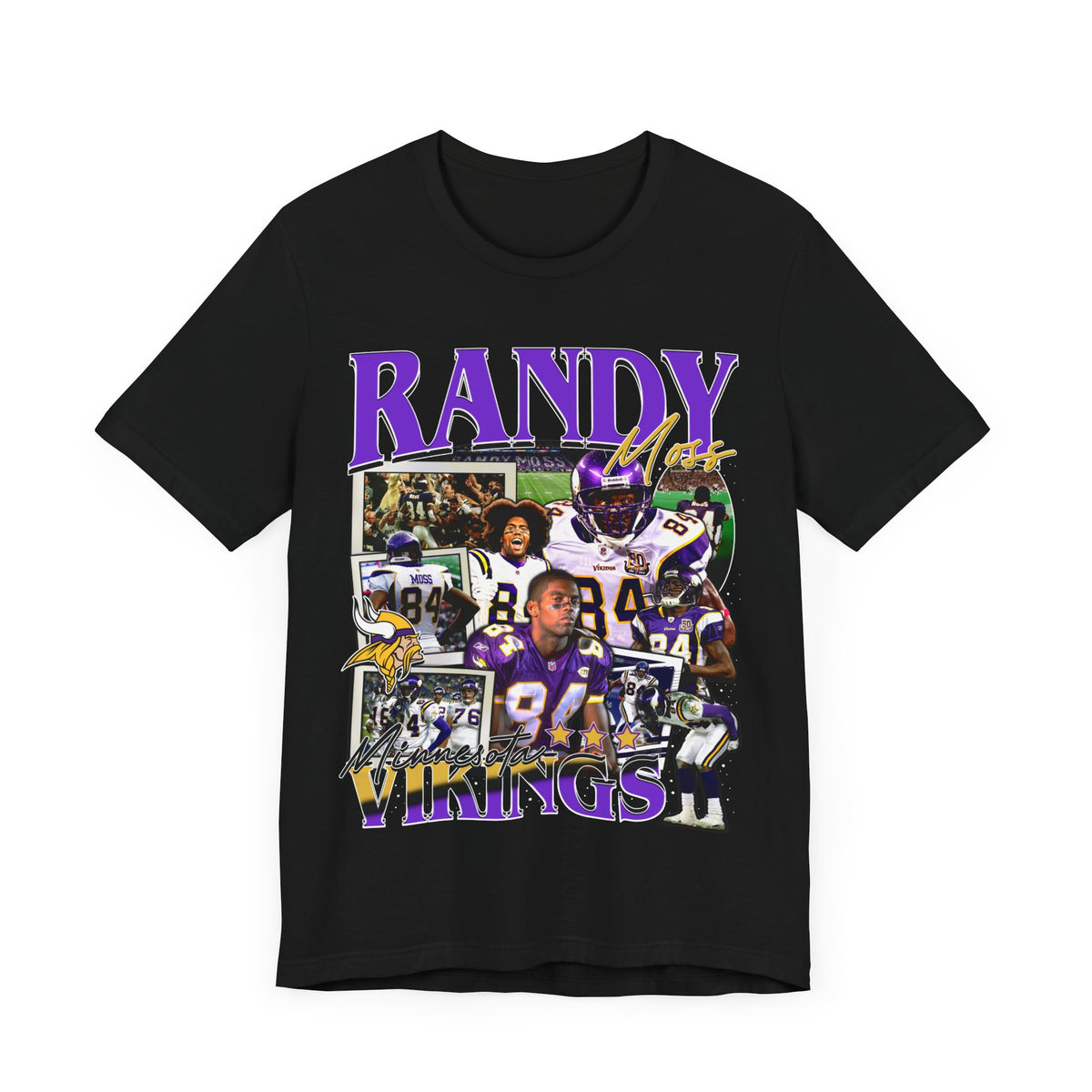 Vintage 90s Football Bootleg Style T-Shirt RANDY MOSS Unisex Graphic Tee Shirt