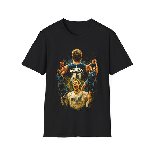 DIRK BASKETBALL LEGENDS Unisex Softstyle T-Shirt