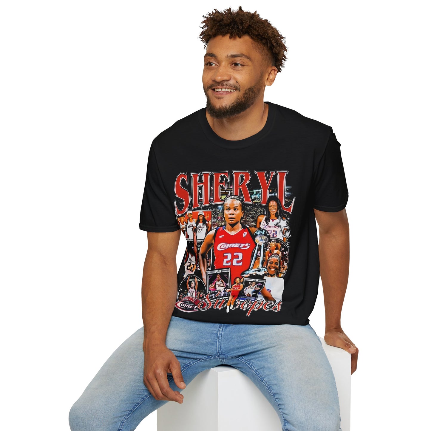 Vintage 90s Basketball Bootleg Style T-Shirt, SHERYL SWOOPES Retro Basketball Shirt Unisex Graphic Tee