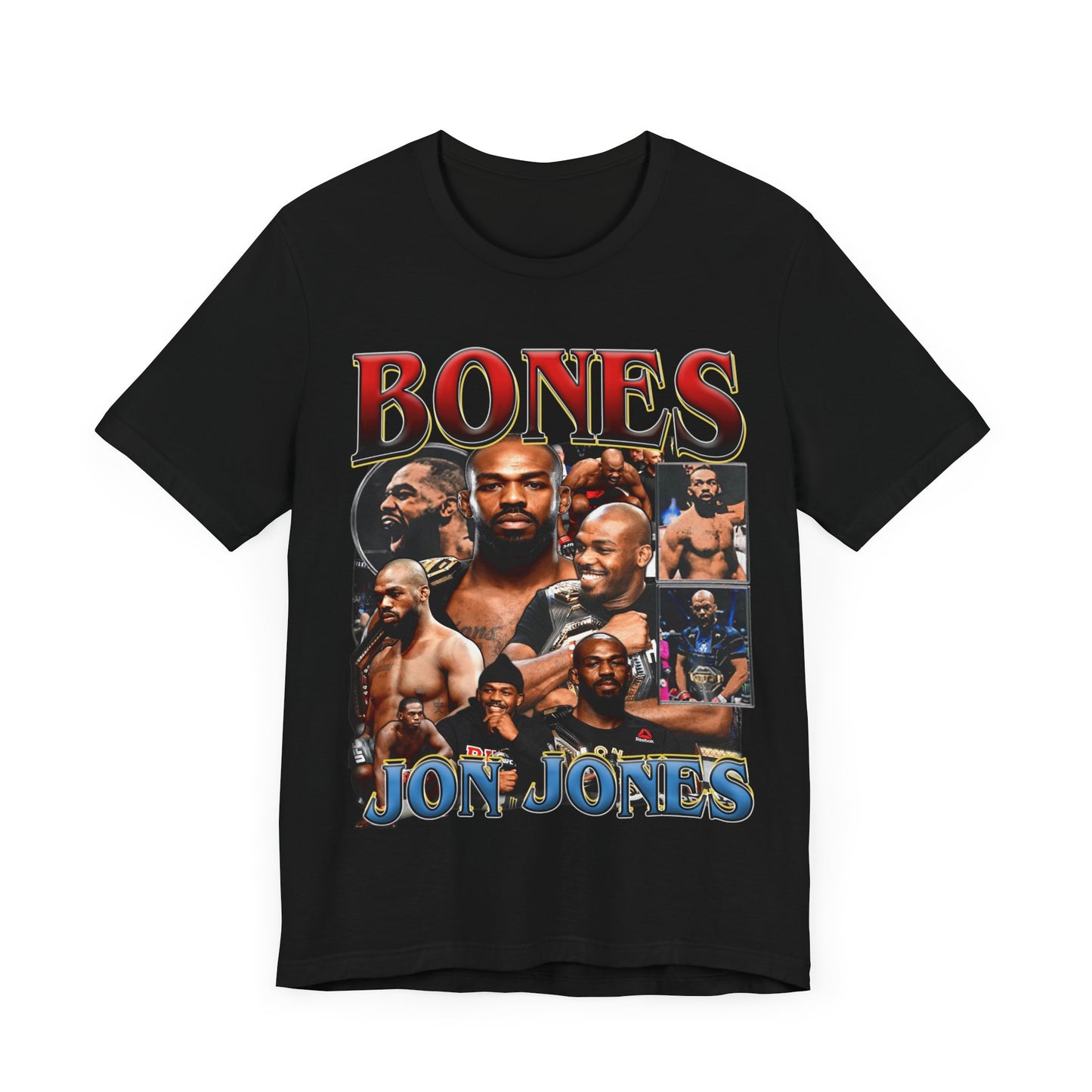 Vintage 90s Bootleg Style T-Shirt, Fighter BONES JON JONES Unisex Tee Shirt