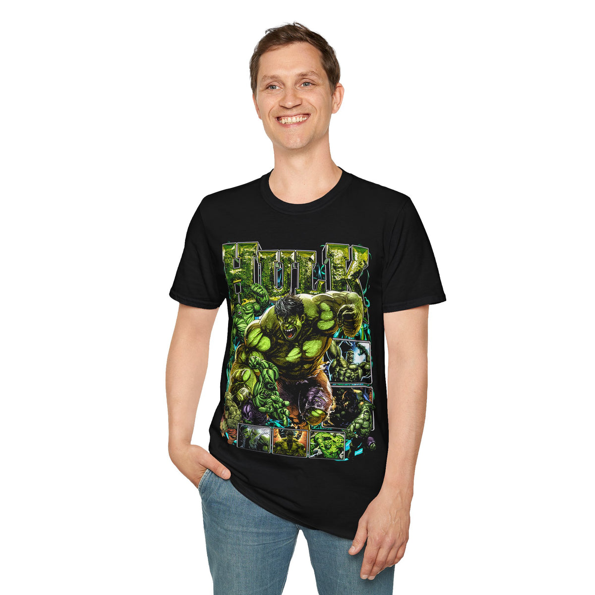 Vintage 90s Superheroes Bootleg Style T-Shirt, HULK Retro Superheroes Shirt Unisex Graphic Tee