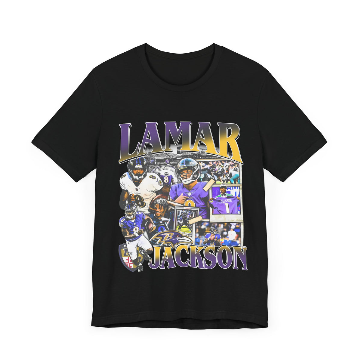 Vintage 90s Football Bootleg Style T-Shirt LAMAR JACKSON 90s Unisex Graphic Tee