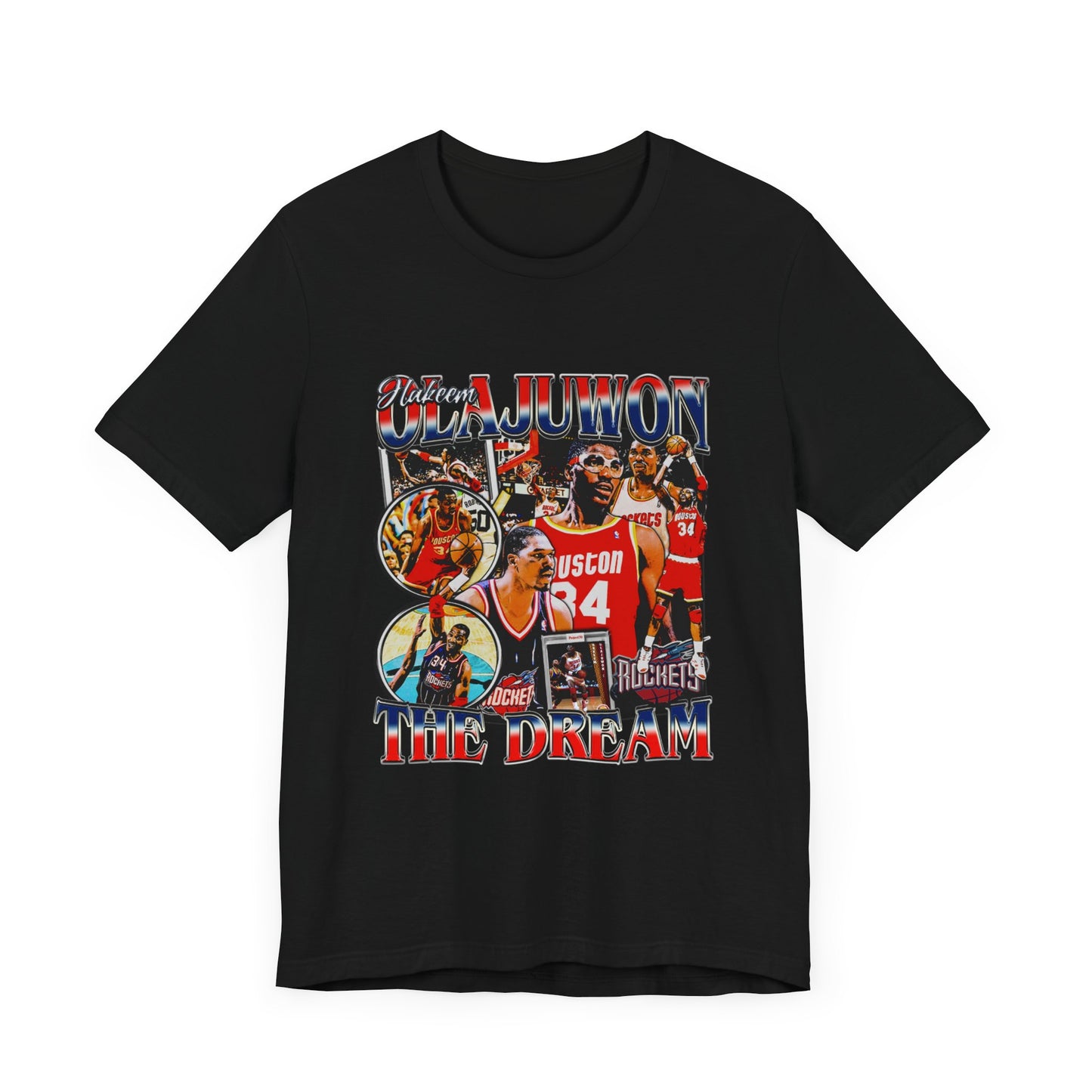 Vintage 90s Basketball Bootleg Style T-Shirt, HAKEEM OLAJUWON Unisex Tee Shirt