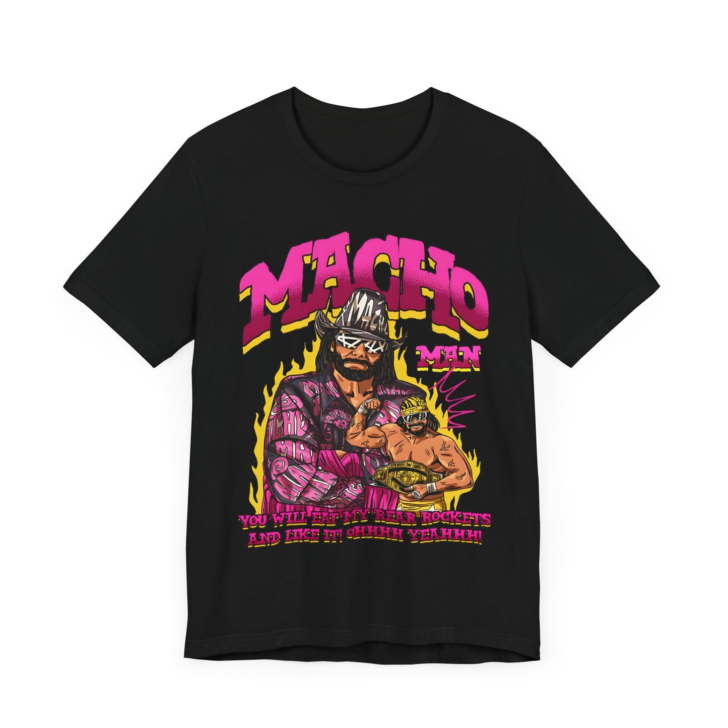 Vintage 90s Fighter Bootleg Style TShirt MACHO MAN 90s Unisex Graphic Tee Shirt