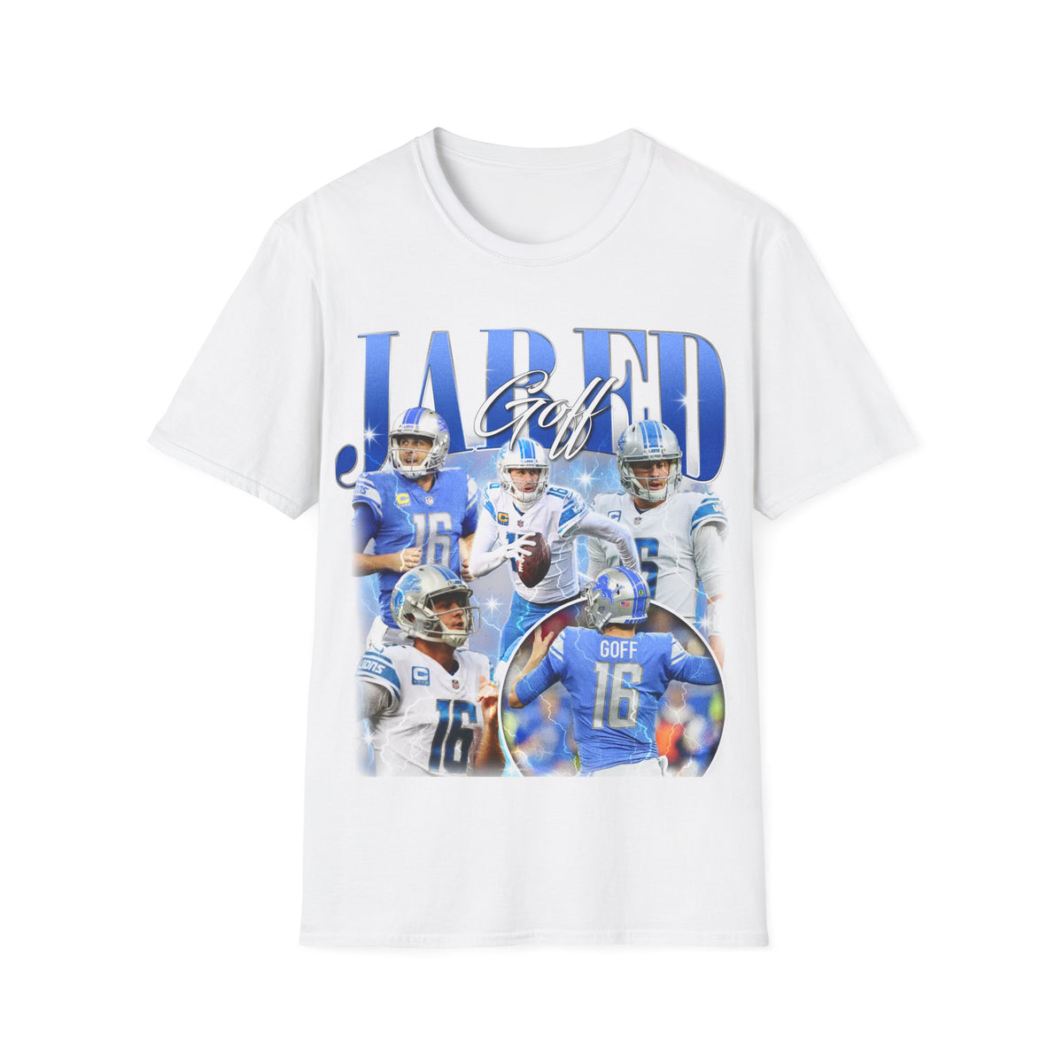 Vintage 90s Football Bootleg Style T-Shirt, JARED GOFF Vintage Graphic Tee, Retro Football Shirt Unisex Graphic Tee Shirt