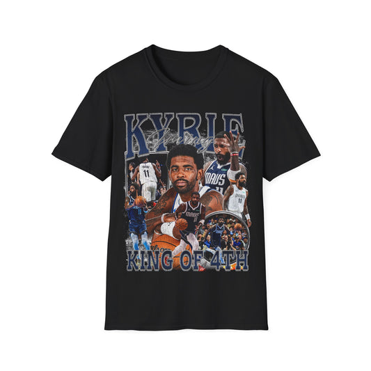 Vintage 90s Basketball Bootleg Style T-Shirt, KYRIE KING OF THE 4TH Retro Basketball Shirt Unisex Graphic Tee