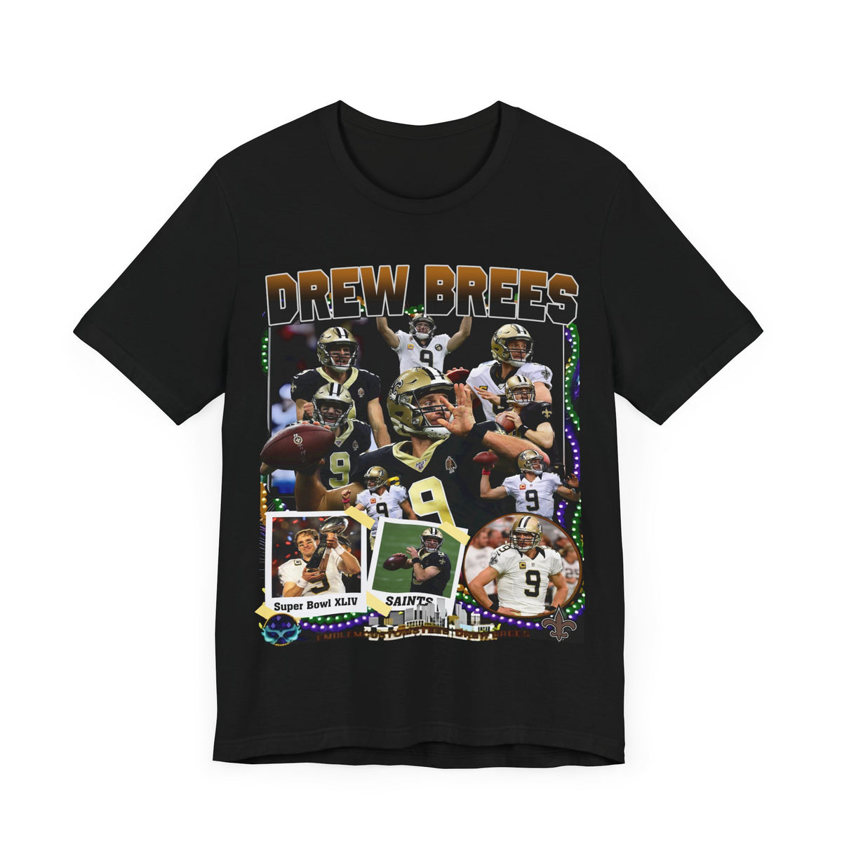 Vintage 90s Football Bootleg Style T-Shirt DREW BREES Unisex Graphic Tee Shirt