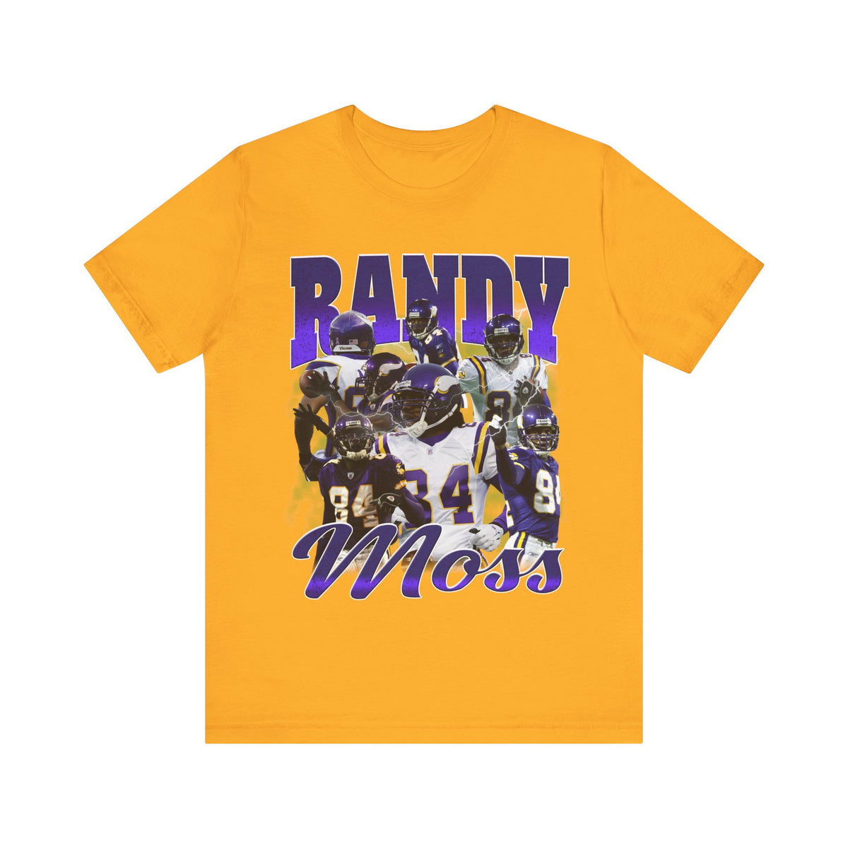 Vintage 90s Football Bootleg Style TShirt RANDY MOSS Unisex Graphic Tee Shirt