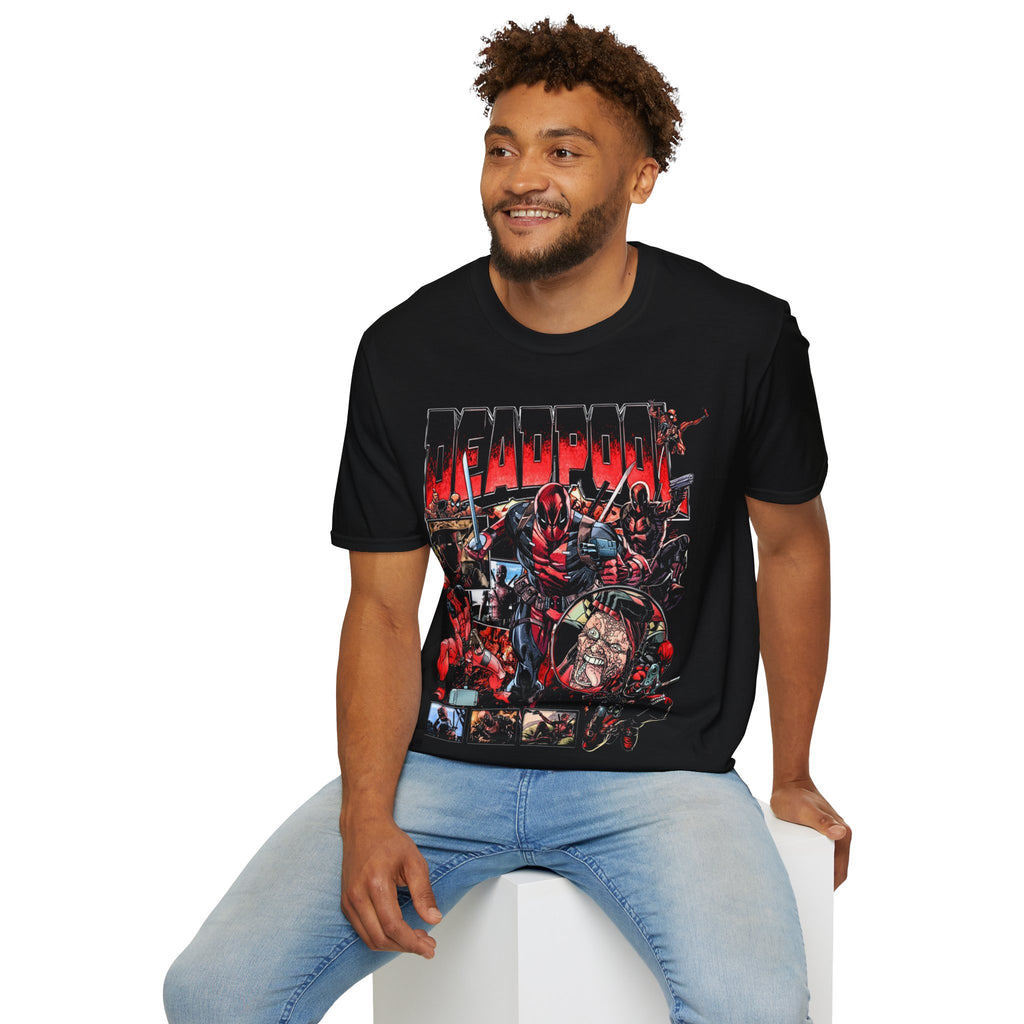Vintage 90s Superheroes Bootleg Style T-Shirt, DEADPOOL Retro Superheroes Shirt Unisex Graphic Tee