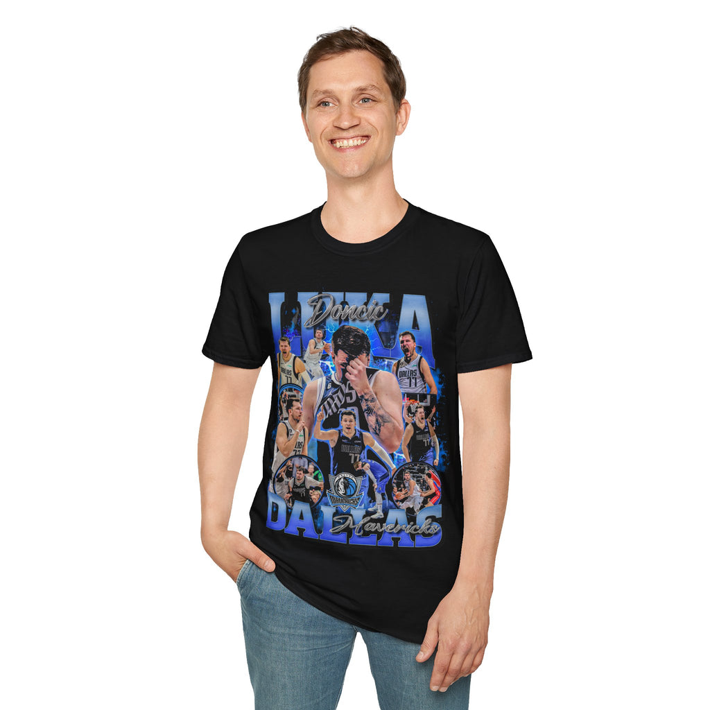 Vintage 90s Basketball Bootleg Style T-Shirt, LUKA DONCIC Retro Basketball Shirt Unisex Graphic Tee