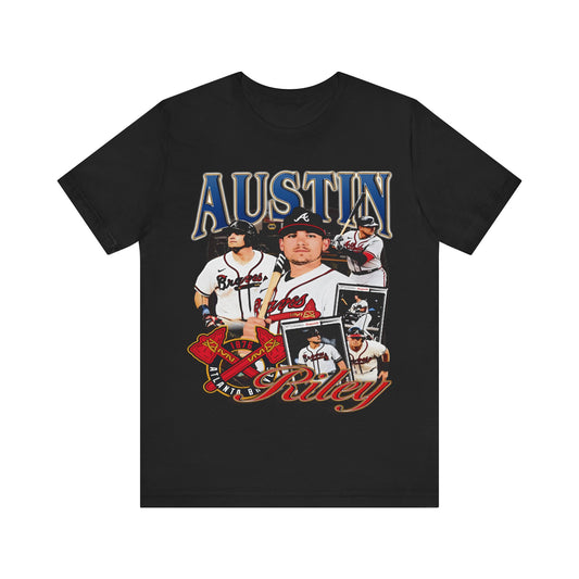Vintage 90s Baseball Bootleg Style T-Shirt AUSTIN RILEY Unisex Graphic Tee Shirt