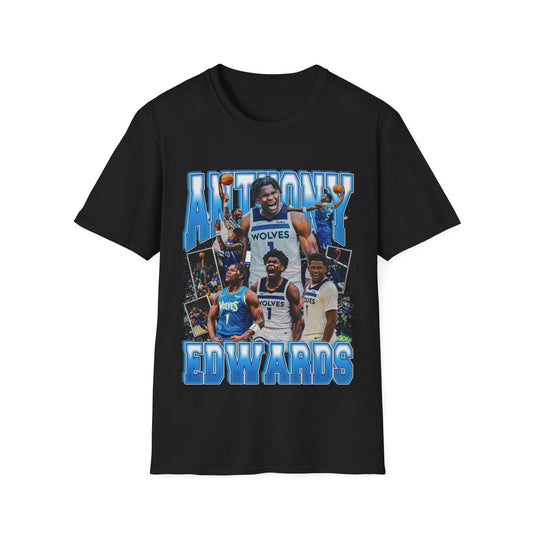 Vintage 90s Basketball Bootleg Style T-Shirt, ANTHONY EDWARDS AE Graphic Tee, Retro Basketball Shirt Unisex Graphic Tee