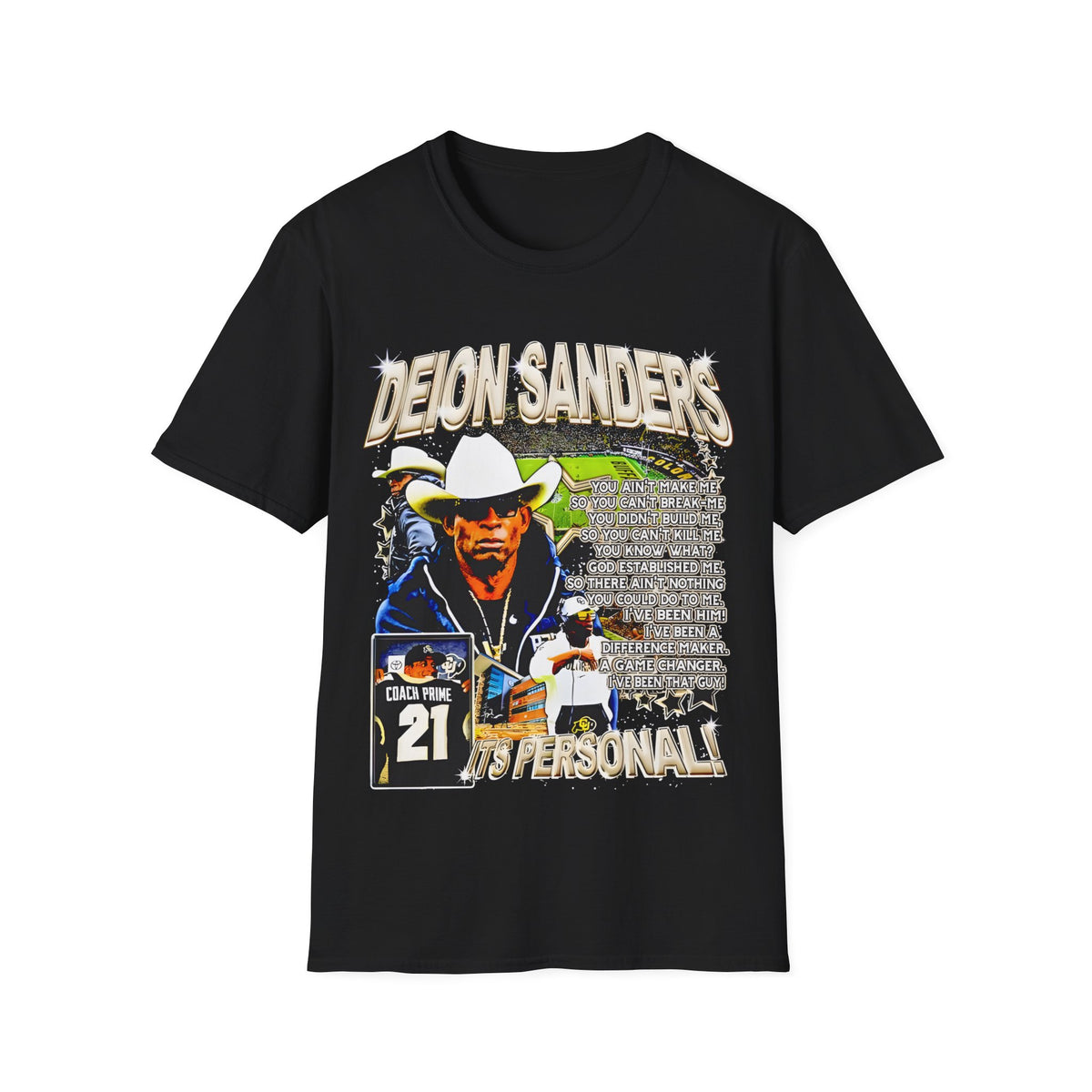 Vintage 90s Football Bootleg Style T-Shirt, DEION COACH PRIME SANDERS Vintage Graphic Tee, Retro Football Shirt Unisex Graphic Tee Shirt