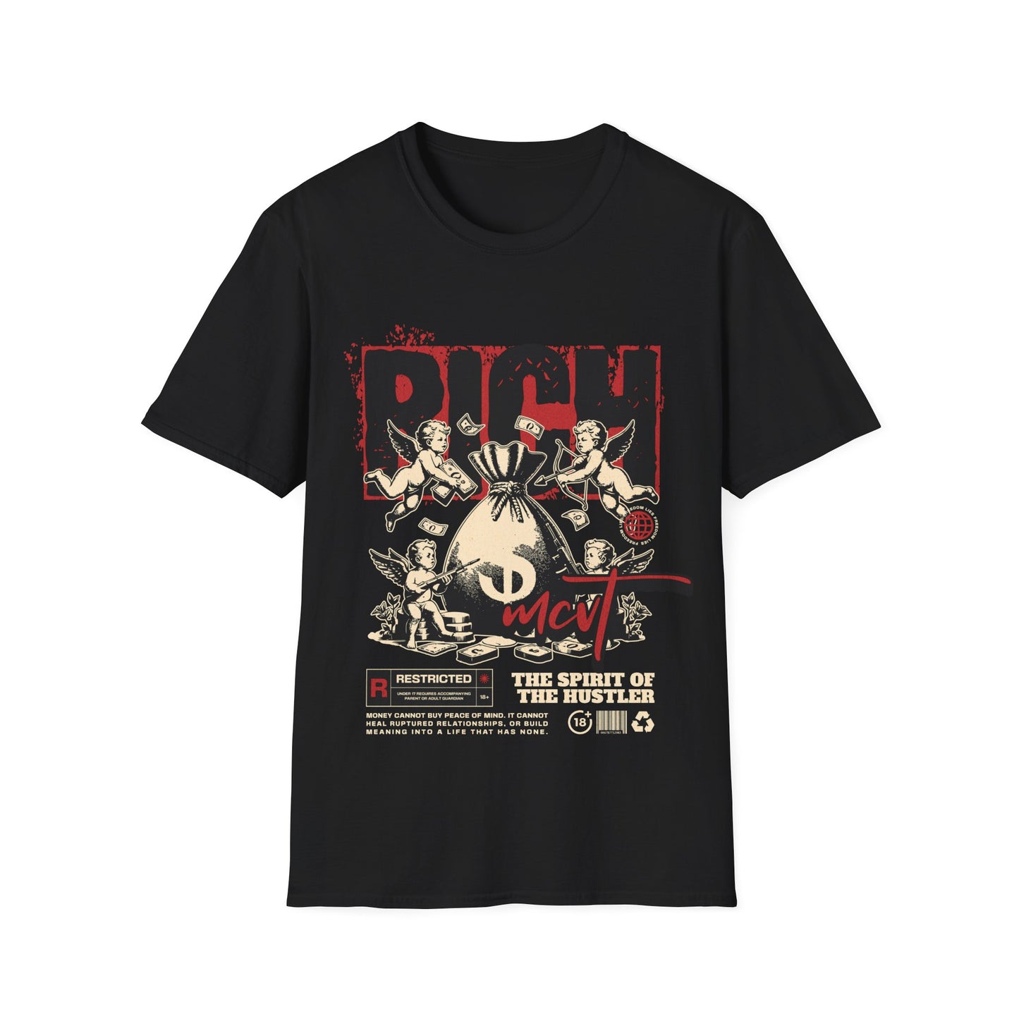 RICH HUSTLER MCVT PREMIUM STREETWEAR Unisex Softstyle T-Shirt