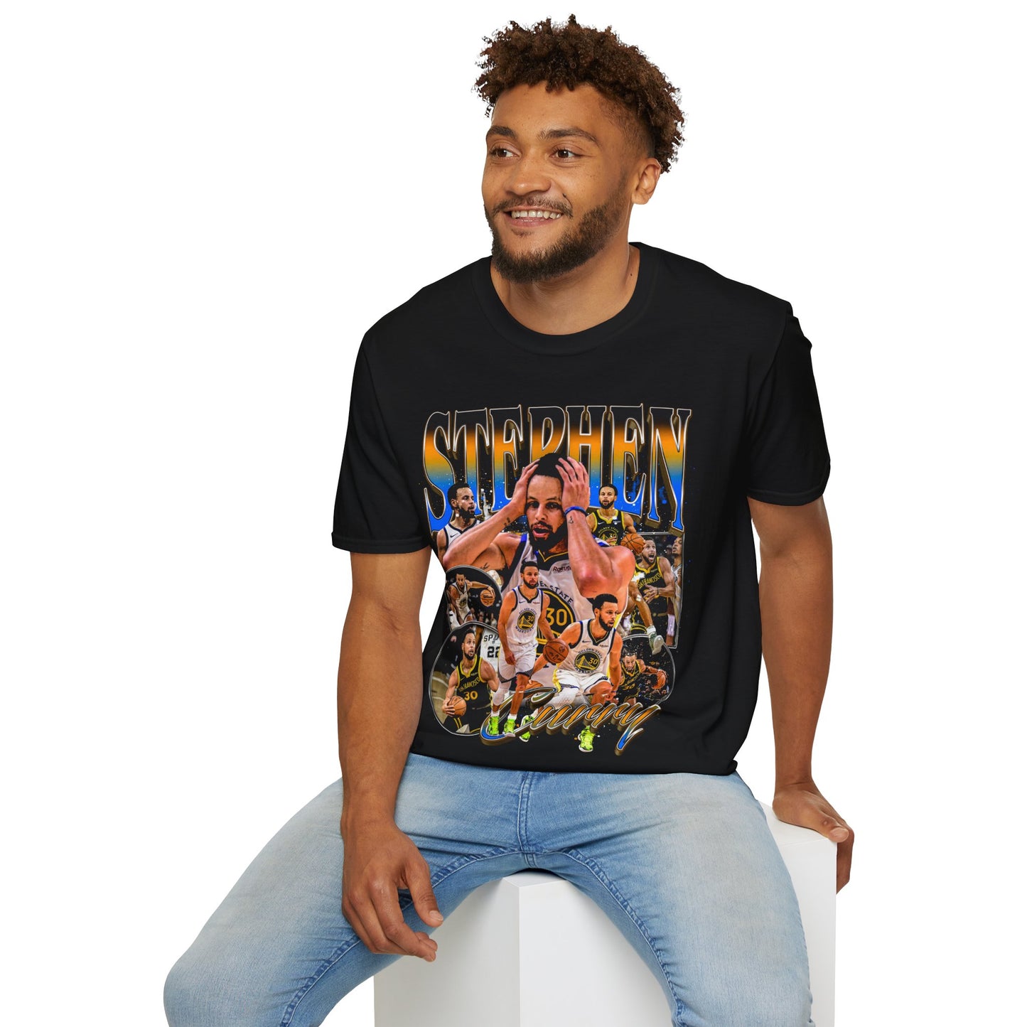 Vintage 90s Basketball Bootleg Style T-Shirt, STEPH CURRY Retro Basketball Shirt Unisex Graphic Tee