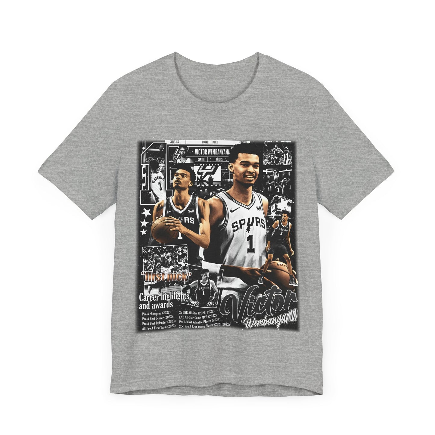 Vintage 90s Basketball Bootleg Style TShirt VICTOR WEMBANYAMA 90s Unisex Tee