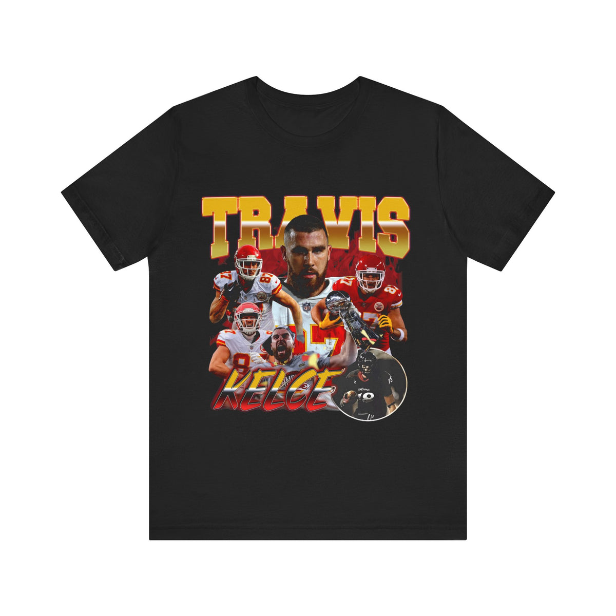 Vintage 90s Football Bootleg Style T-Shirt TRAVIS KELCE Unisex Graphic Tee Shirt