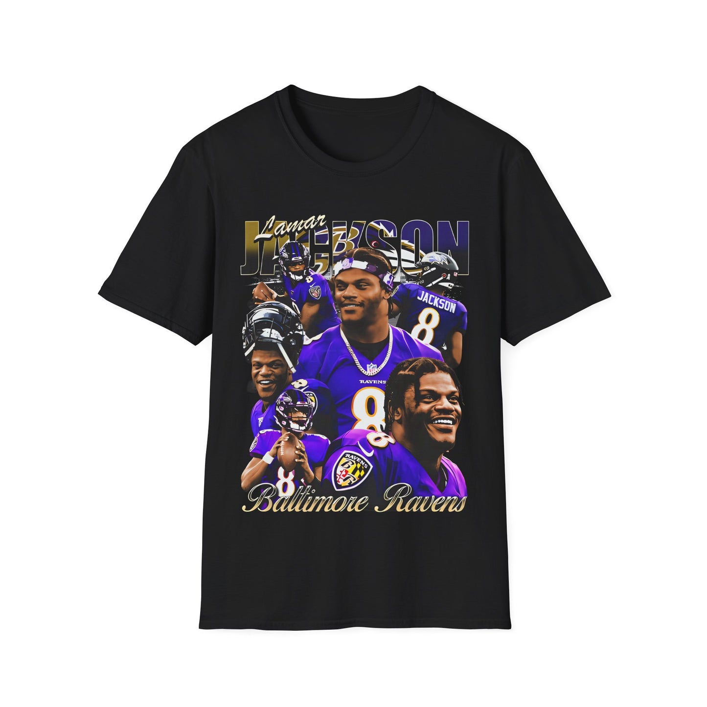Vintage 90s Football Bootleg Style T-Shirt, LAMAR JACKSON BAL Vintage Graphic Tee, Retro Football Shirt Unisex Graphic Tee Shirt
