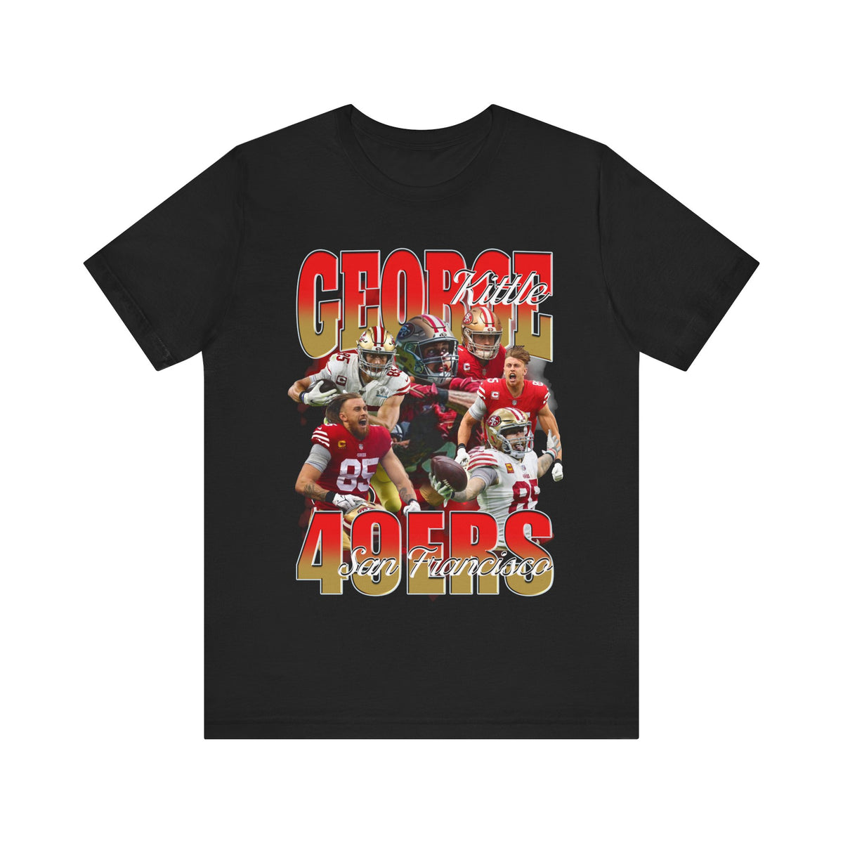 Vintage 90s Football Bootleg Style TShirt GEORGE KITTLE Unisex Graphic Tee Shirt