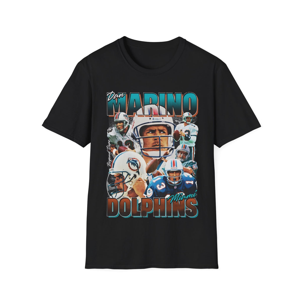 Vintage 90s Football Bootleg Style T-Shirt, DAN MARINO 13 Vintage Graphic Tee, Retro Football Shirt Unisex Graphic Tee Shirt