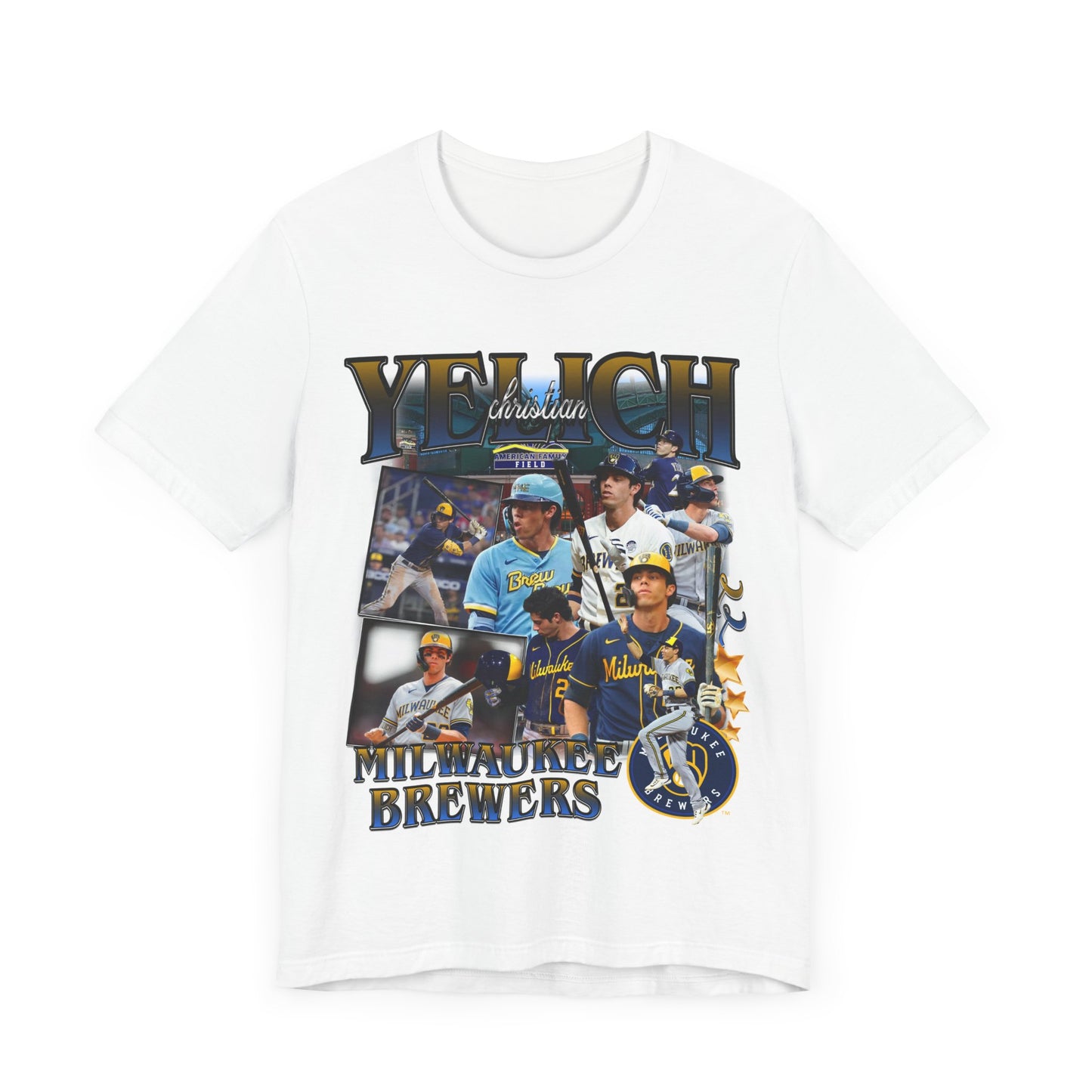 Vintage 90s Baseball Bootleg Style T-Shirt CHRISTIAN YELICH Unisex Graphic Tee