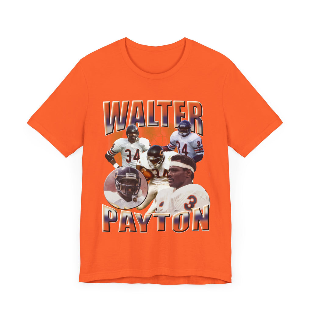 Vintage 90s Football Bootleg Style TShirt WALTER PAYTON 90s Unisex Graphic Tee