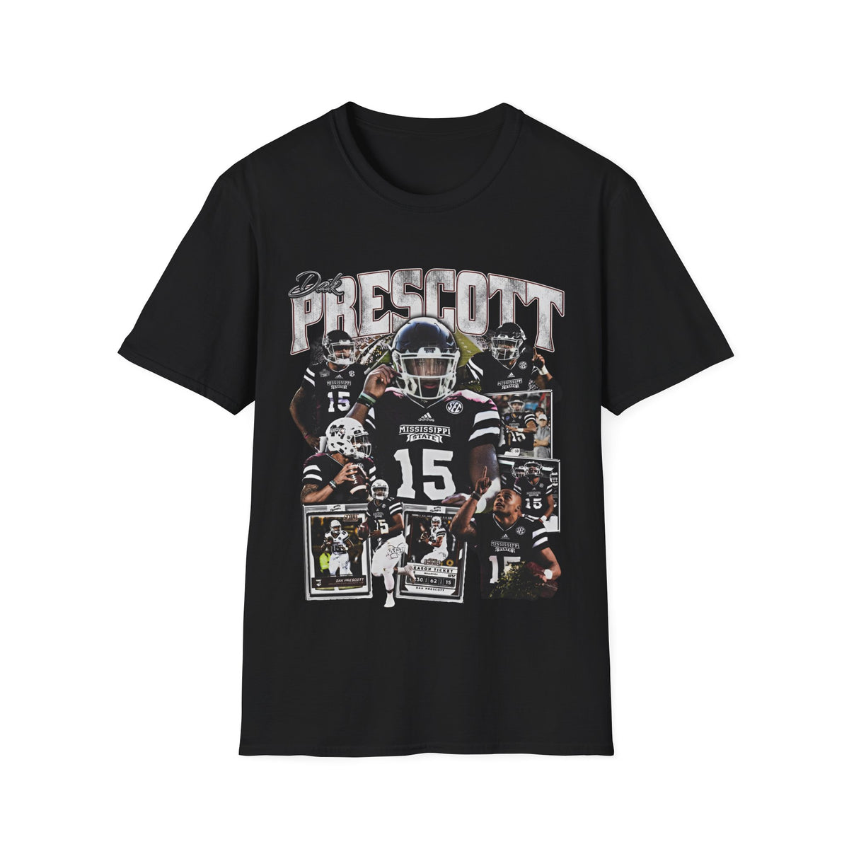 Vintage 90s Football Bootleg Style T-Shirt, DAK MS ST Vintage Graphic Tee, Retro Football Shirt Unisex Graphic Tee Shirt