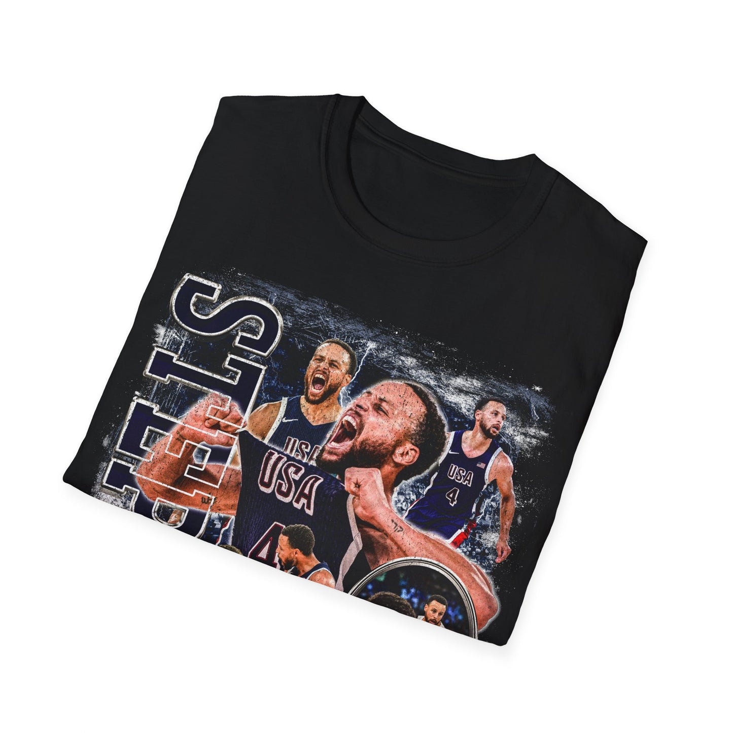Vintage 90s Basketball Bootleg Style T-Shirt, STEPH USA Retro Basketball Shirt Unisex Graphic Tee