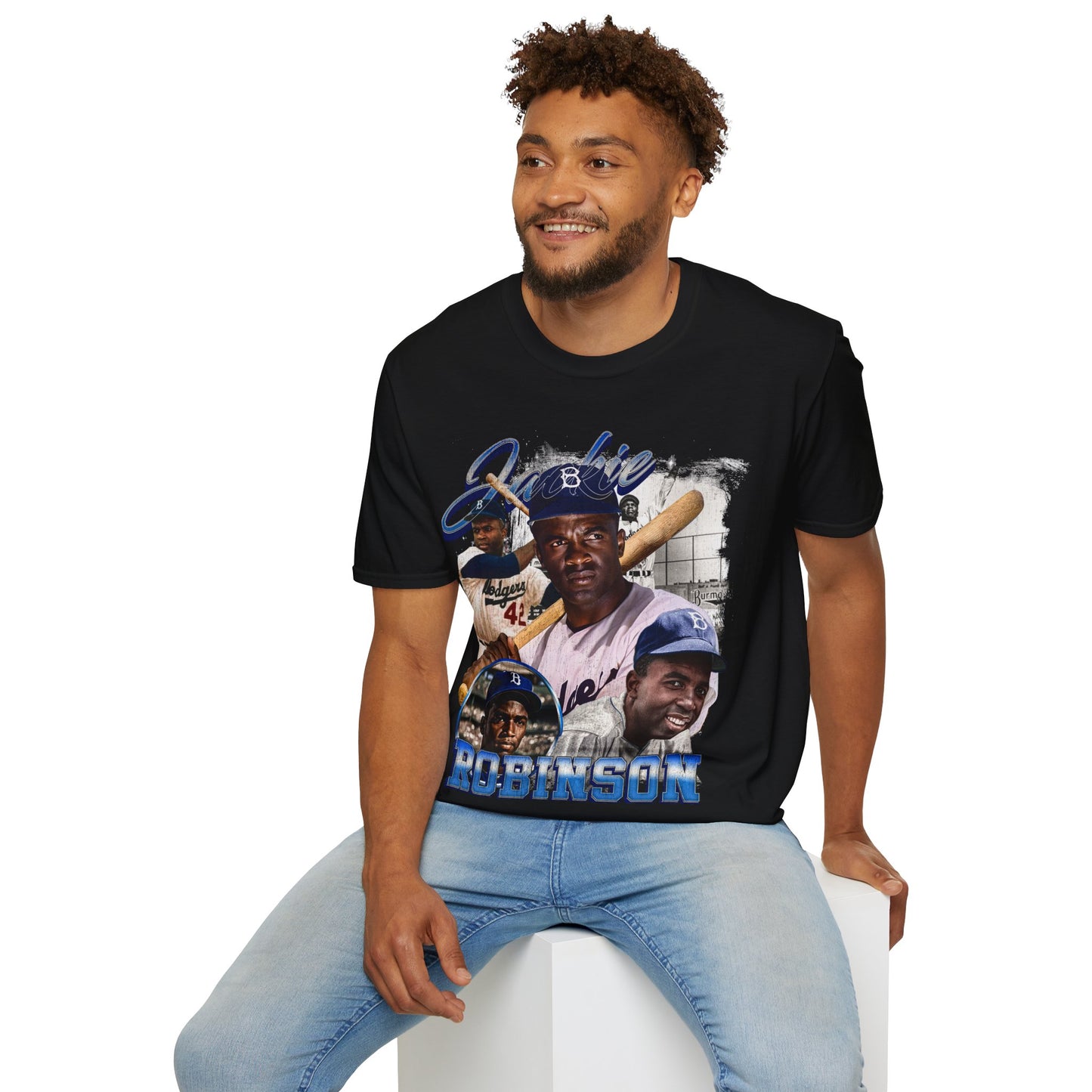 Vintage 90s Baseball Bootleg Style T-Shirt, JACKIE ROBINSON Retro Baseball Shirt Unisex Graphic Tee