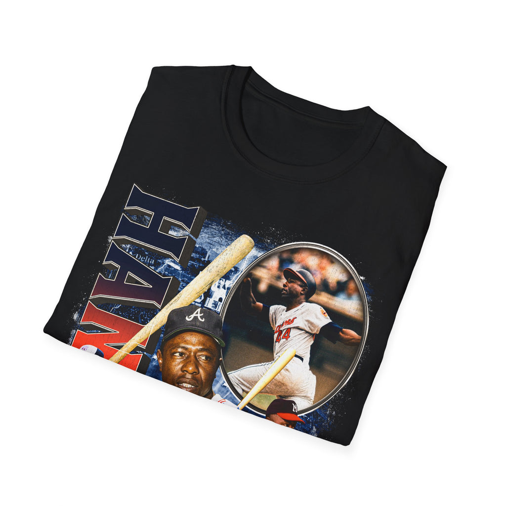 Vintage 90s Baseball Bootleg Style T-Shirt, HANK AARON Retro Baseball Shirt Unisex Graphic Tee