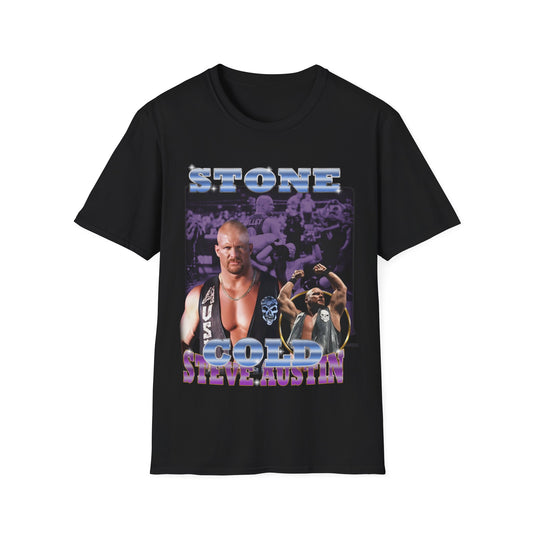 Vintage 90s Bootleg Style T-Shirt, Wrestler STONE COLD AUSTIN Vintage Graphic Tee, Retro Wrestler Shirt Unisex Graphic Tee Shirt