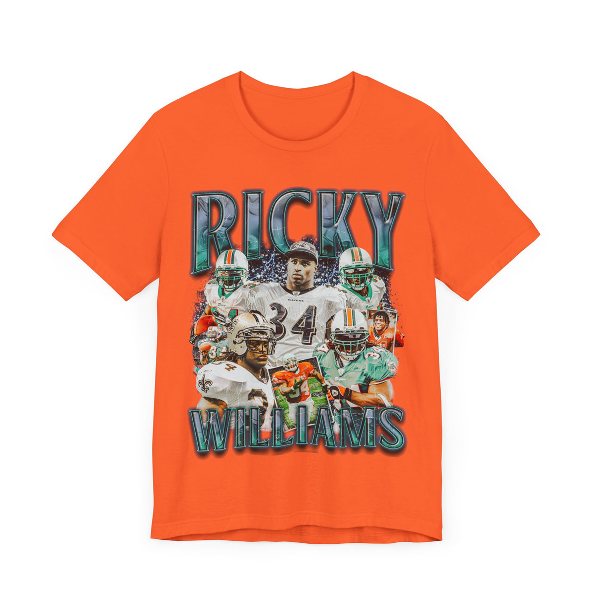 Vintage 90s Football Bootleg Style T-Shirt RICKY WILLIAMS Unisex Graphic Tee