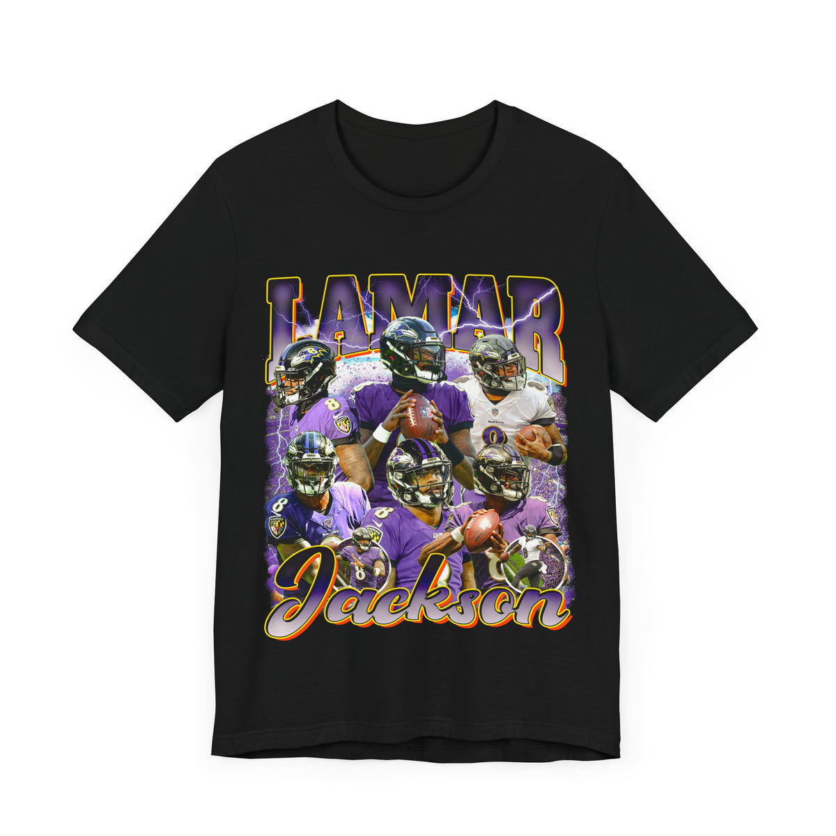 Vintage 90s Football Bootleg Style T-Shirt LAMAR JACKSON 90s Unisex Graphic Tee