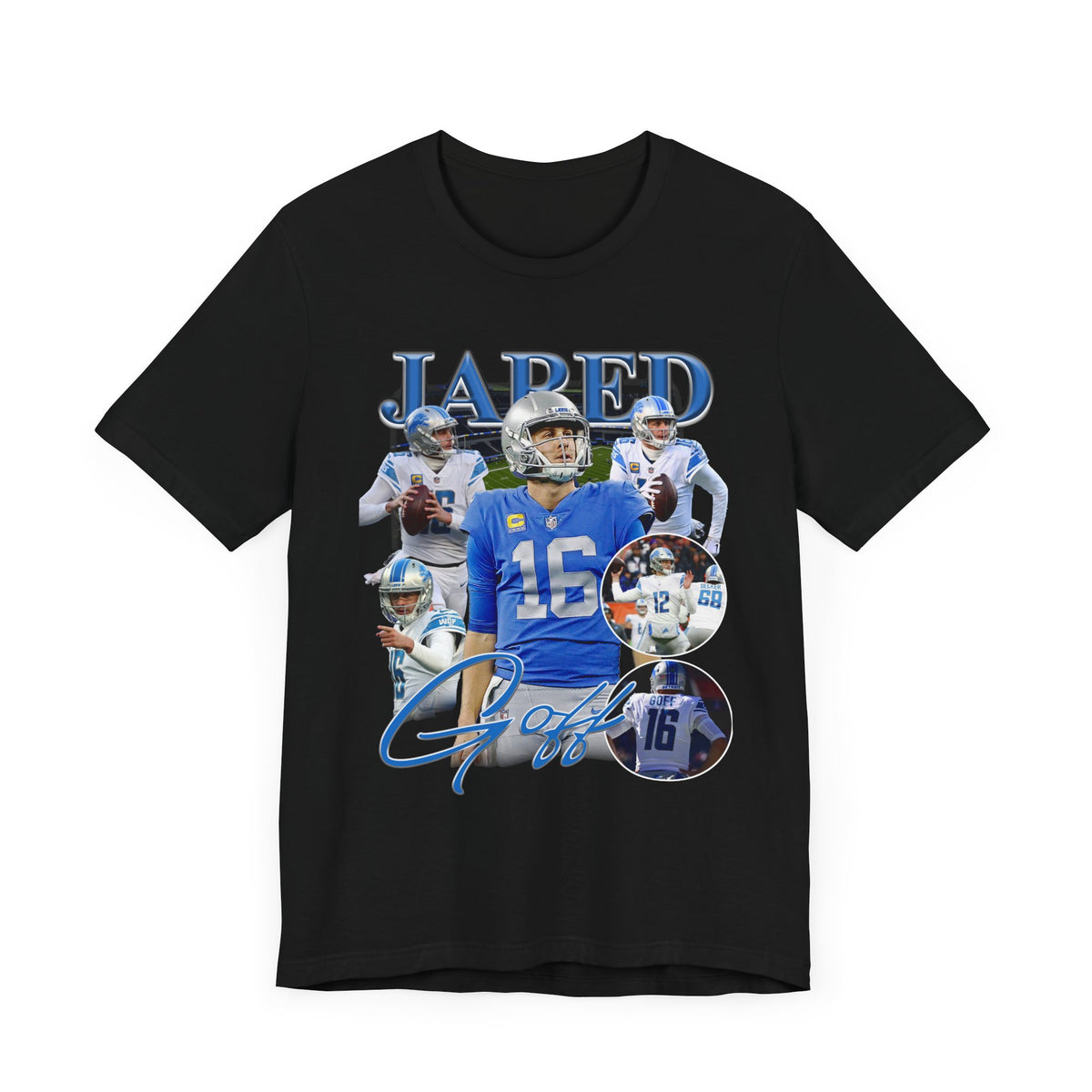 Vintage 90s Football Bootleg Style T-Shirt JARED GOFF Unisex Graphic Tee Shirt