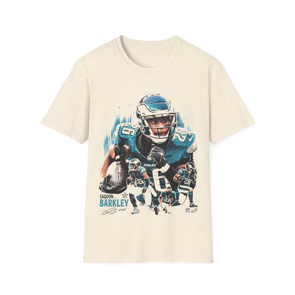 Vintage 90s Football Bootleg Style T-Shirt, SAQUON BARKLEY Retro Football Shirt Unisex Graphic Tee