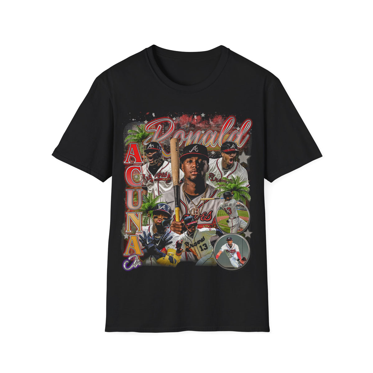 Vintage 90s Baseball Bootleg Style T-Shirt, RONALD ACUNA JR Retro Baseball Shirt Unisex Graphic Tee