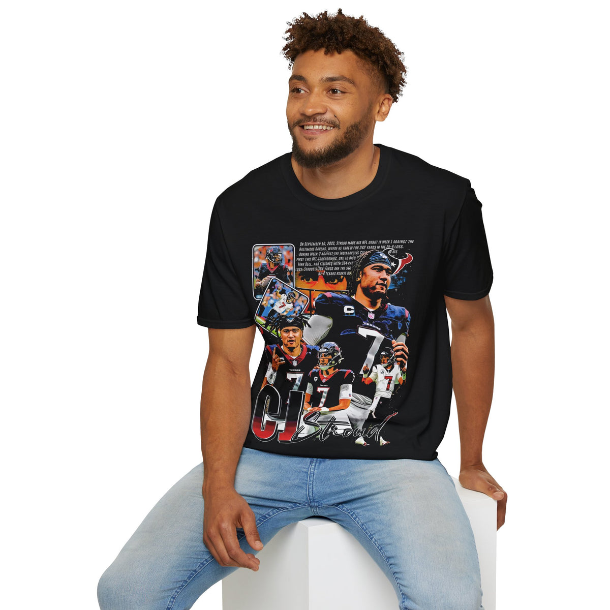Vintage 90s Football Bootleg Style T-Shirt, CJ STROUD Retro Football Shirt Unisex Graphic Tee Shirt