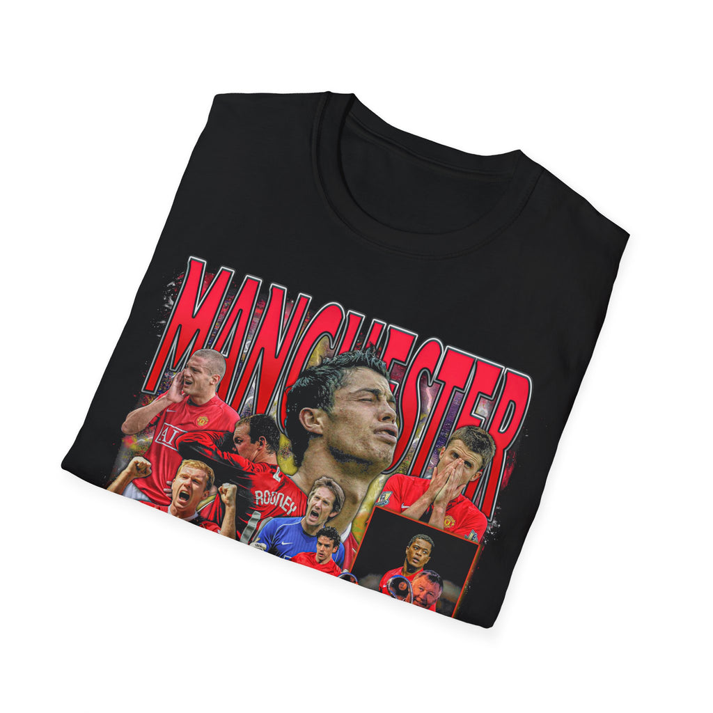 Vintage 90s Soccer Bootleg Style T-Shirt, MANCHESTER UNITED Graphic Tee, Retro Soccer Shirt Unisex Graphic Tee