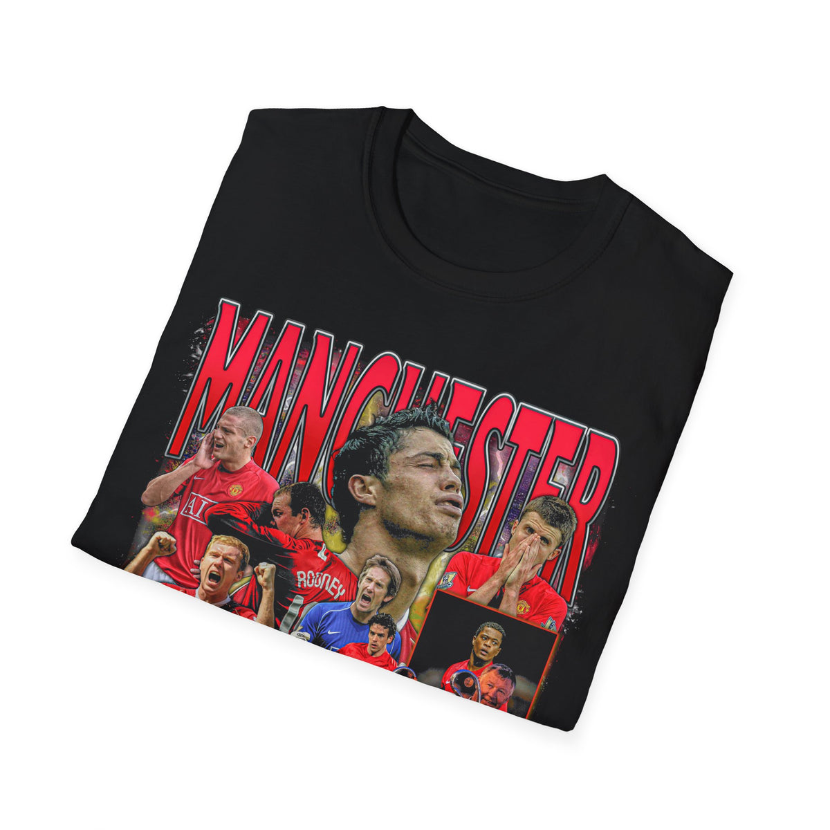 Vintage 90s Soccer Bootleg Style T-Shirt, MANCHESTER UNITED Graphic Tee, Retro Soccer Shirt Unisex Graphic Tee