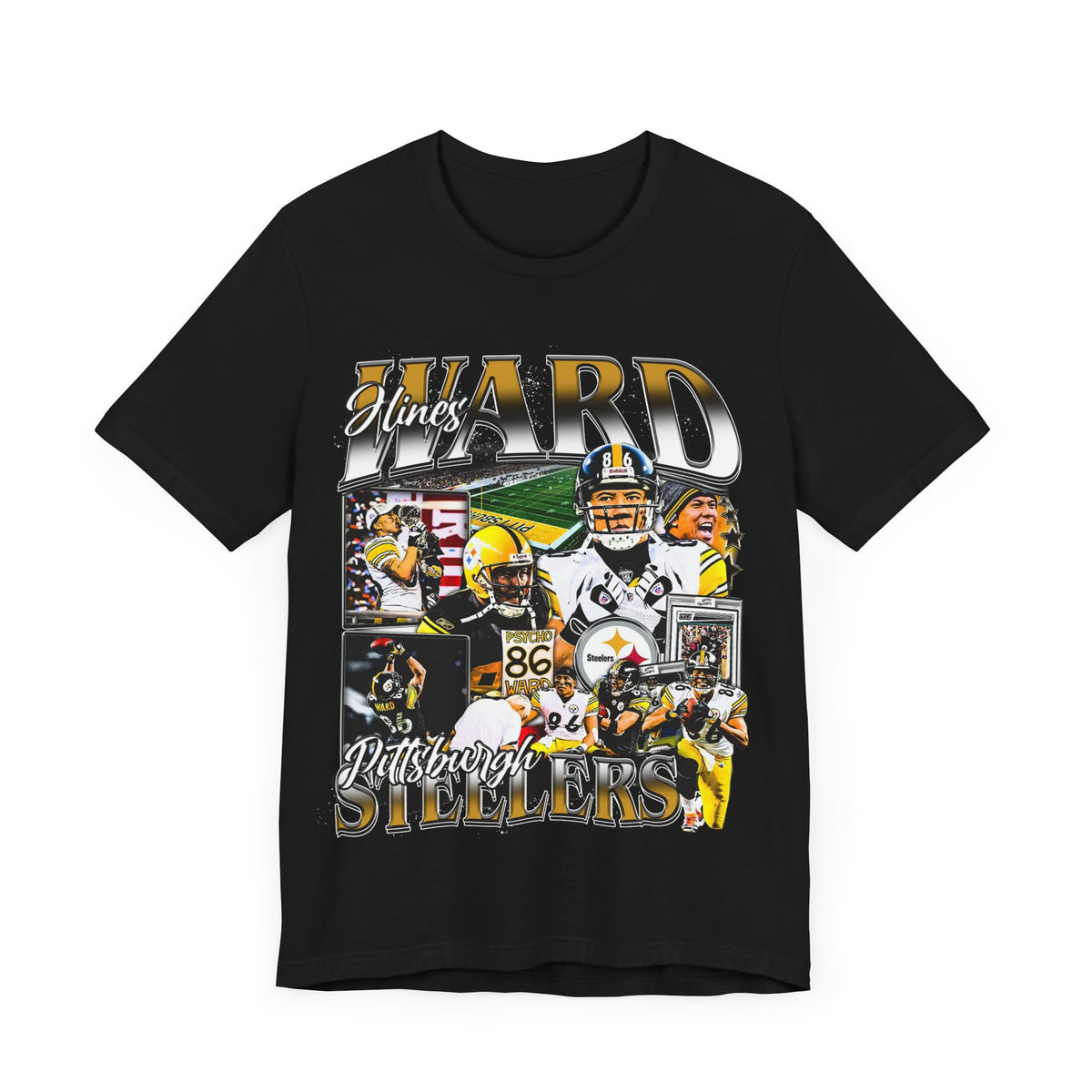 Vintage 90s Football Bootleg Style T-Shirt HINES WARD Unisex Graphic Tee Shirt