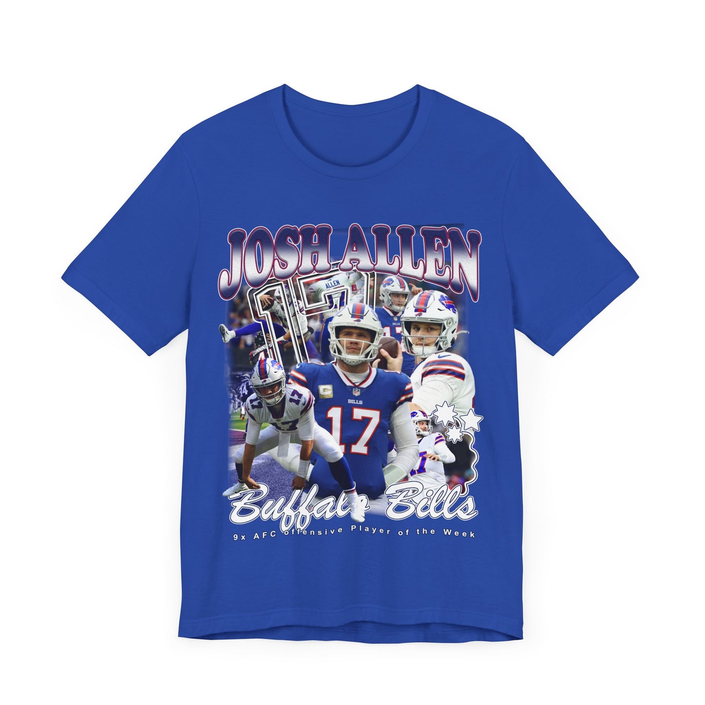 Vintage 90s Football Bootleg Style T-Shirt JOSH ALLEN Unisex Graphic Tee Shirt