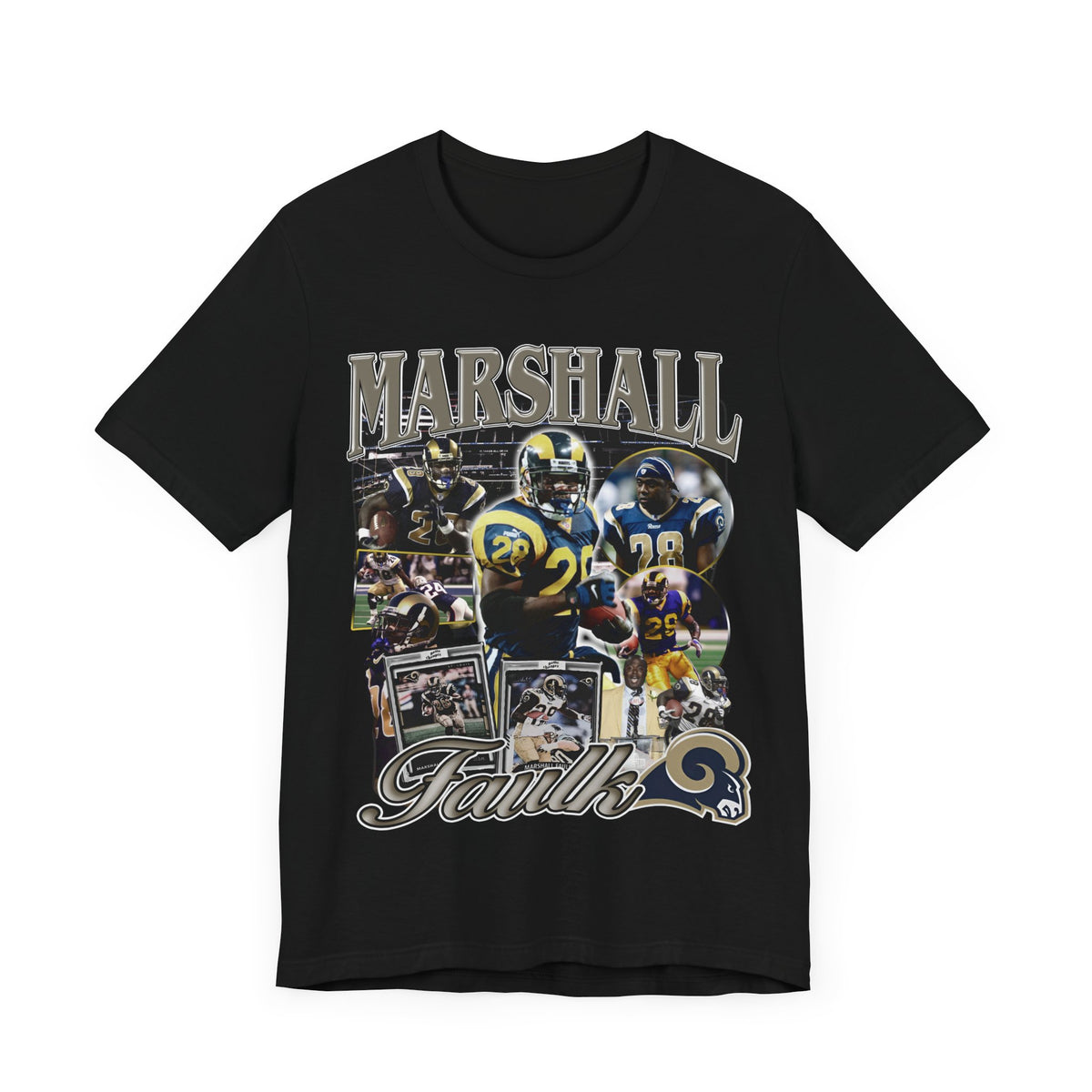 Vintage 90s Football Bootleg Style T-Shirt MARSHALL FAULK Unisex Graphic Tee