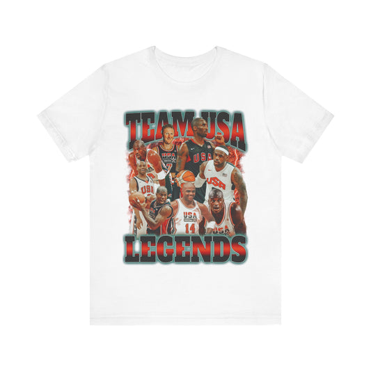 Vintage 90s Basketball Bootleg Style T-Shirt USA LEGENDS Unisex Graphic Tee