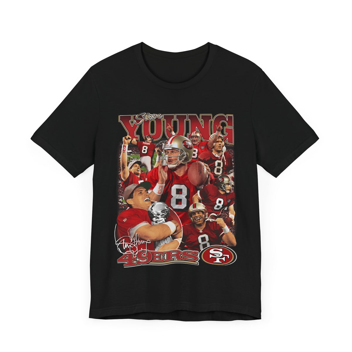 Vintage 90s Football Bootleg Style T-Shirt STEVE YOUNG Unisex Graphic Tee Shirt